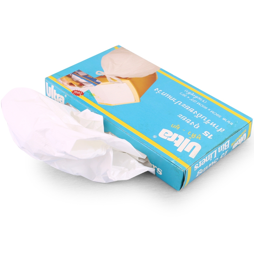 ถุงขยะหูหิ้ว สีขาว รุ่น ULTRA-HANDLE-TLE-write-05T | Shopee Thailand