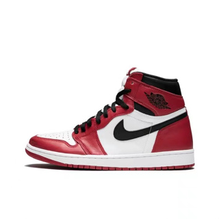 (ของแท้ 100 % ) Air Jordan 1 Mid Retro Chicago red ทั้งสองเพศ ระบายอากาศ