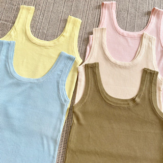 Bunnie Tank Top เสื้อกล้ามผ้ายืด สีพาสเทล 5 สี