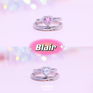 แหวนคู่เงินแท้ Blair 💗🤍 ส่งฟรี EMS !