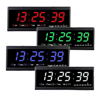 นาฬิกาดิจิตอล(JH4819) 48x19x4.5cm นาฬิกา ตั้งโต๊ะ LED DIGITAL CLOCK นาฬิกาแขวน นาฬิกาตั้งโต๊ะ