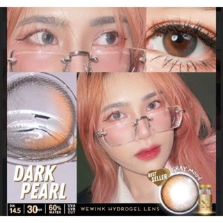 คอนแทคเลนส์ วีวิ้งค์ฝาทอง Dark Pearl Gray ค่าอมน้ำ 60% สายตาปกติ-0.00 We Wink