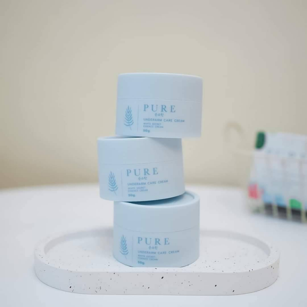 ครีมเพียวรักแร้-ครีมเพียว-pure-รักแร้ขาว-ไม่ต้องเลเซอร์-50กรัม