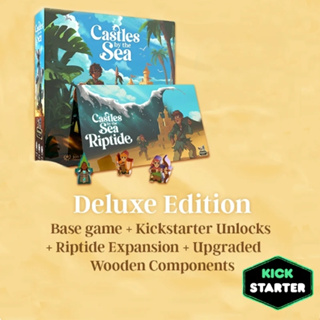 [ของแท้] Castles by the Sea Deluxe Kickstarter Edition (Game + Token + Riptide Expansion) Board Game