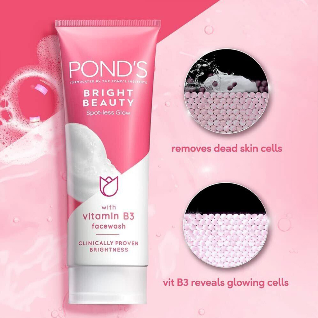 ponds-facial-foam-โฟมล้างหน้า-3-สูตรเพื่อผิวสะอาดล้ำลึก-หน้าใส-ดูอ่อนวัย-100g