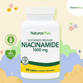 NaturesPlus Niacinamide Sustained Release 1,000mg –90 Tablets ⭐ช่วยผลัดเซลล์ผิว กระตุ้นการผลิตเซราไมด์ (ceramide)⭐