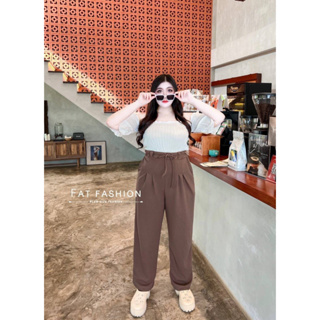 🎈Plussize กางเกงคนอ้วน🎈 • Size•  Waist (เอว) :  34-50” Hip (สะโพก) : 50” (ยืดได้อีก) Long ( ยาว)  : 41”