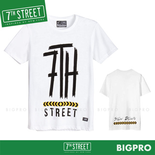 เสื้อยืด แนวสตรีท 7th Street รุ่น Slow Down (ขาว) SLD001 ของแท้