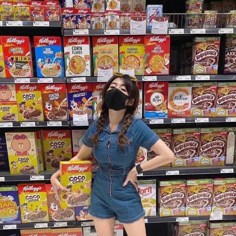 จั้มยีนส์ขาสั้นซิปหน้า-เข็มขัด-jumpsuit-ยีนส์-810-พร้อมส่งในไทย