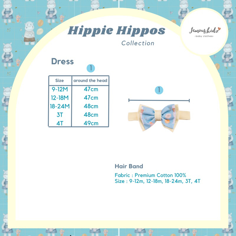 เสื้อผ้าเด็ก-hippie-hippos-collection-พร้อมส่ง