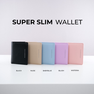 (ใส่โค้ด NBAUW2 ลด98.-) [Slim] Super Slim Wallet กระเป๋าสตางค์ใบสั้นบางเฉียบ