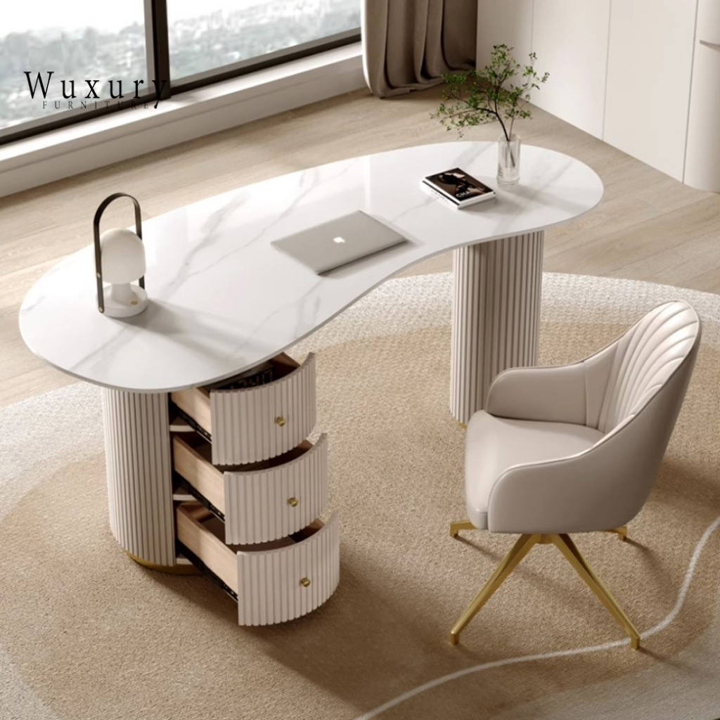 โต๊ะทำงานสไตล์luxury-สวยหรู-โต๊ะผู้บริหาร-เฟอร์นิเจอร์หรู-แต่งบ้านหรู-ส่งฟรี