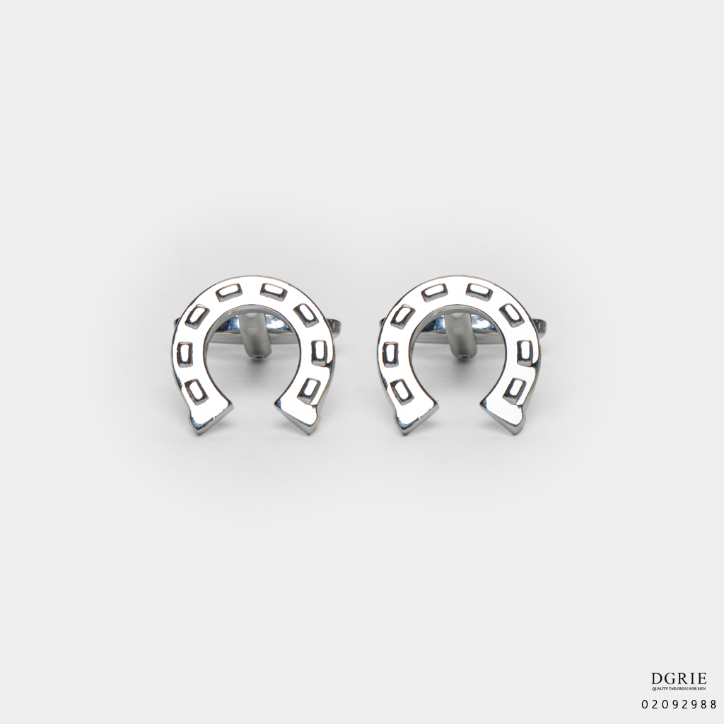 horseshoe-silver-cufflinks-กระดุมข้อมือรูปเกือกม้าสีเงิน