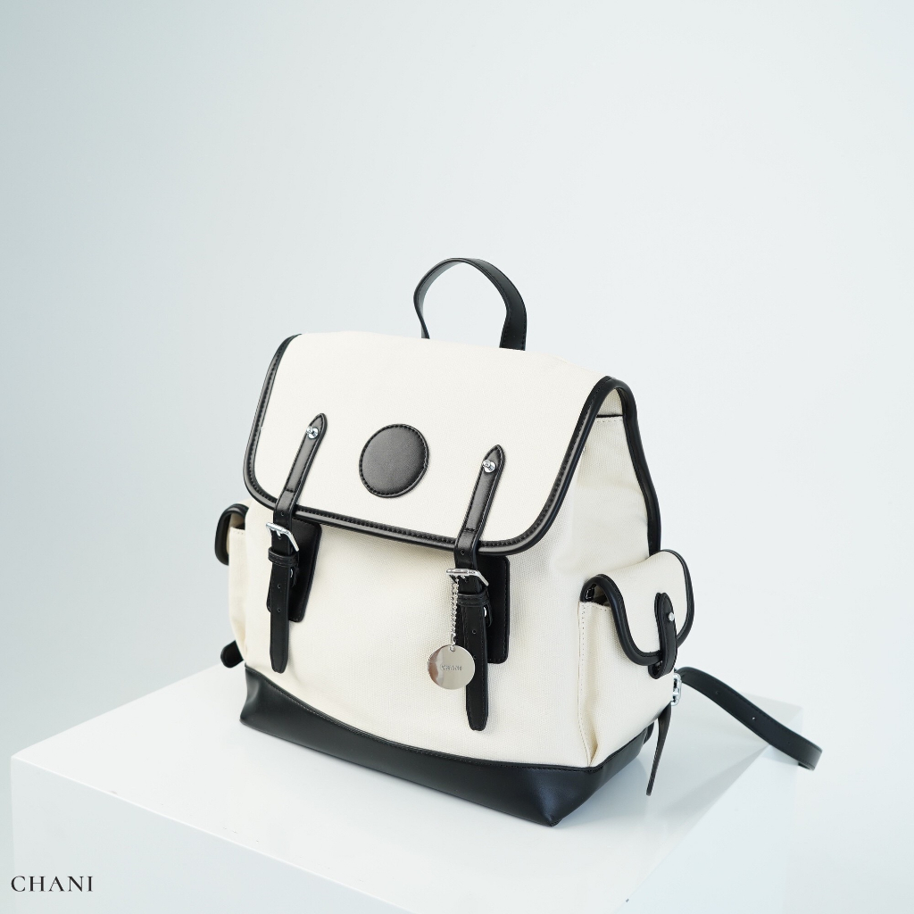 chani-kr91125-l-backpack-กระเป๋าเป้-หนัง-pu-leather-ผสม-canvas