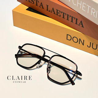 (รวมแว่นAUTO) CLAIRE แว่นกรองแสงออกแดดเปลี่ยนสีเลนส์แท้ ได้ครบเซท แว่น แว่นตา แว่นกรองแสง แว่นเปลี่ยนสี แว่นเจลลี่ UV400
