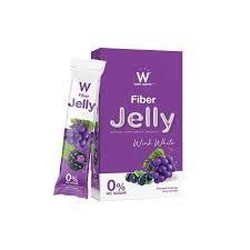 แท้ (มีคิวอาร์แสกน) WINK WHITE Fiber Jelly เจลลี่ ไฟเบอร์(กล่องม่วง) 1 กล่อง 5 ซอง