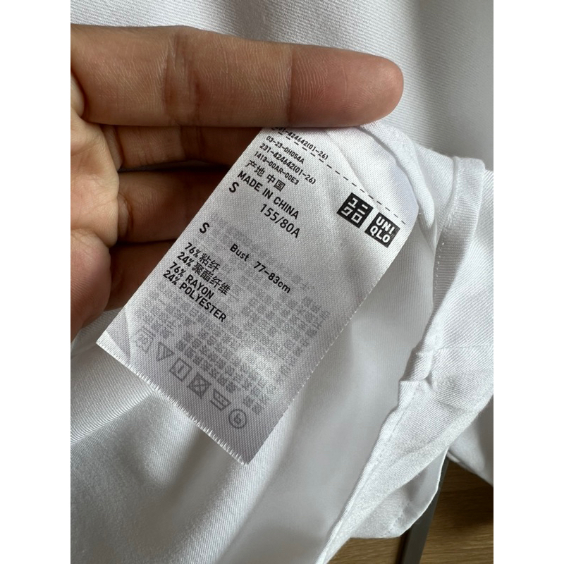 uniqlo-x-cotton-เรยอน-ขาวสะอาด-size-s-อก-36-ยาว-24-code-844-6