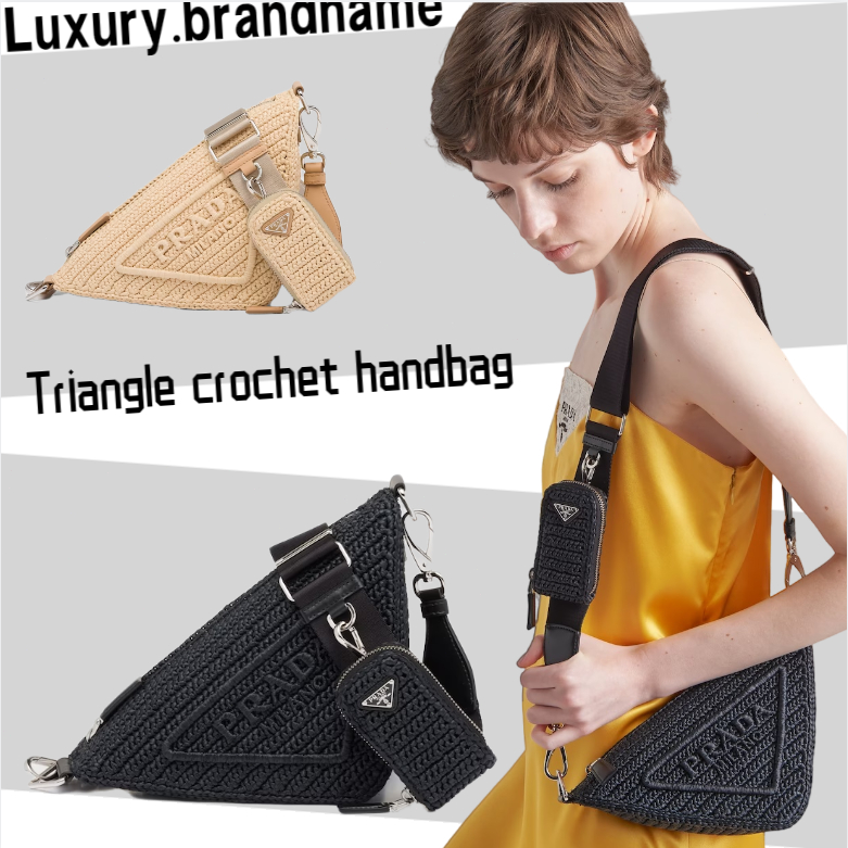 ปราด้า-prada-triangle-โครเชต์กระเป๋าถือ-กระเป๋าผู้หญิง