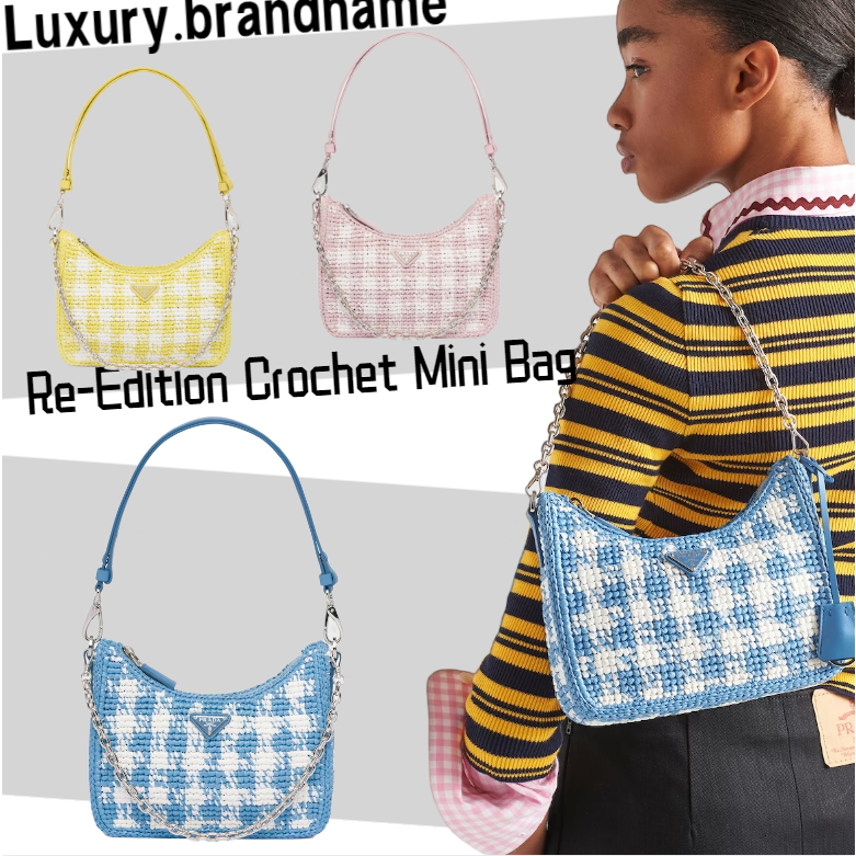 ปราด้า-prada-re-edition-crochet-mini-bag-กระเป๋าสะพายสุภาพสตรี-กระเป๋าสะพายข้าง-ใหม่