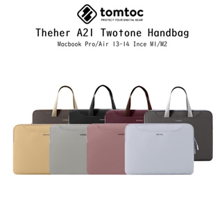 Tomtoc Theher A21 Twotone Handbag กระเป๋าถือเกรดพรีเมี่ยม สำหรับ Macbook Pro/ Air 13-14 Ince M1/M2 (ของแท้100%)