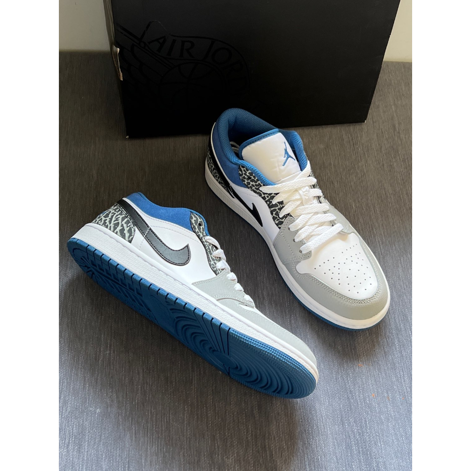 nike-jordan-air-jordan-1-low-se-true-blue-dm1199-140-ของแท้-100-sneakers