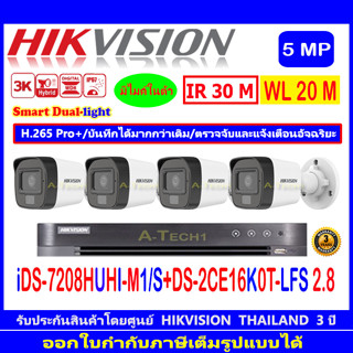 Hikvision 3K รุ่น DS-2CE16K0T-LFS 3.6//2.8(4)+DVR iDS-7204HUHI-M1/S (1)