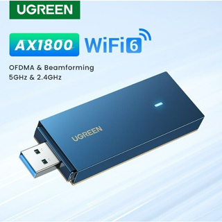 UGREEN รุ่น 90340 Adapter USB3.0 WiFi6  AX1800 Adapter for PC Laptop 1800Mbps 2.4G &amp; 5G Dual Band Window 10 / 11