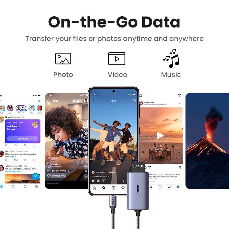 ugreen-รุ่น-80888-usb-c-sd-card-reader-2-in-1-usb-c-card-reader-adapter-type-c-micro-sd-memory-card-reader-for-tf-sd-sdx