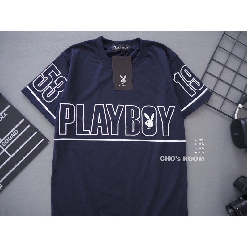 พร้อมส่ง-เสื้อยืดเพย์บอย-playboy-งานสกรีน