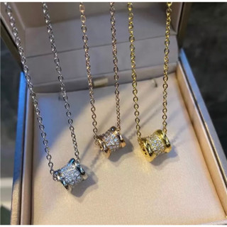 lovely necklace stainless steel |สร้อยคอจี้เพชรคล้องเพชรสแตนเลสงานไม่ลอกไม่ดำ โดนน้ำโดนเหงื่อได้