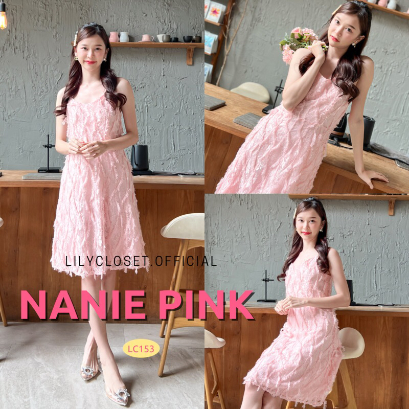 Lily’s closet พร้อมส่ง Nanie pink dress Shopee Thailand