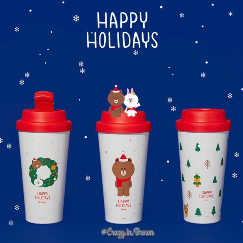 brown-christmas-tumbler-แก้วสแตนเลสเก็บอุณหภูมิ