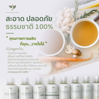 ( Promotion 8 ขวด ) GINGERLIC น้ำกระเทียมสกัดเข้มข้น น้ำสมุนไพรสกัดเย็น กระเทียม + ขิง + มะนาว + น้ำแอปเปิ้ลไซเดอร์