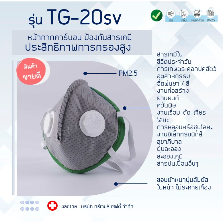 ป้องกัน-pm2-5-รุ่น-tg-20sv-tg-20s-หน้ากากคาร์บอน-ป้องกันฝุ่นละออง-สารเคมี-เชื้อโรค