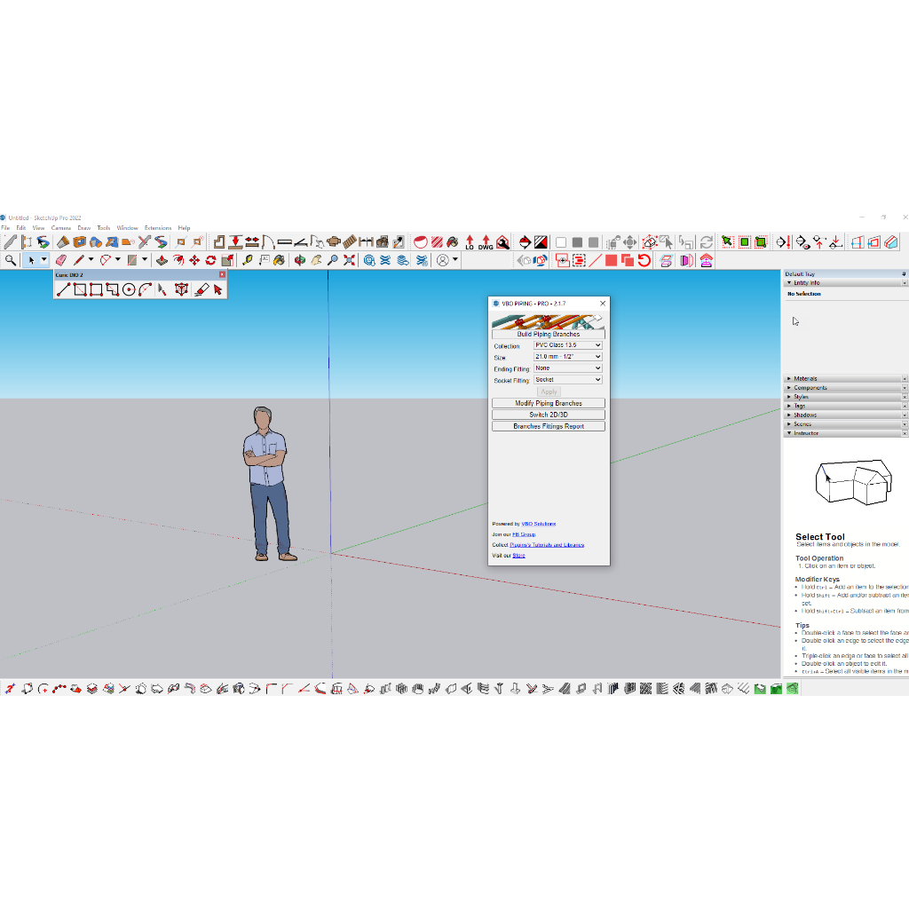 vbo-piping-pro-v2-1-7-for-sketchup-software-reup-ปลั๊กอินสร้างระบบท่อ