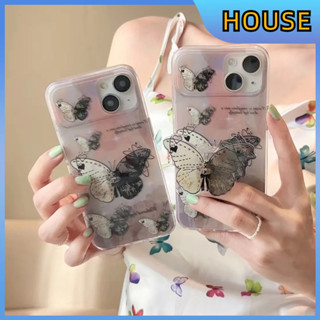 💲คูปองเคลม💲 case for iphone 11 12 ภาพวาดสีน้ำมันผีเสื้อ นำการสนับสนุน เคส 14 13 12 11 pro max ป้องกันการตก