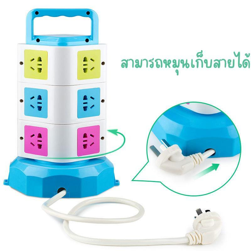 ปลั๊กไฟทรงคอนโด-ปลั๊กคอนโด-2-ชั้น-เต้าเสียบ-7-จุด-2-usb