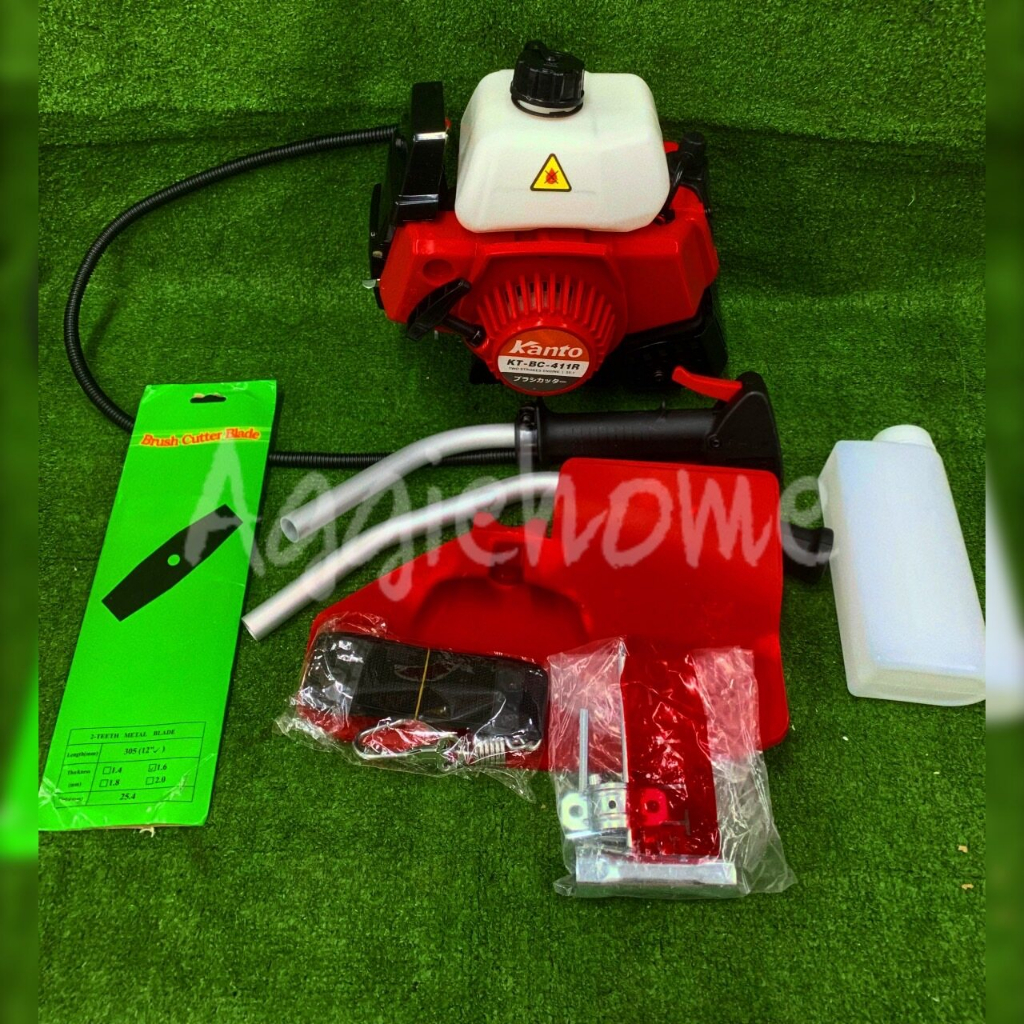 KANTO เครื่องตัดหญ้าสะพายบ่า รุ่น KT-BC-411G / KT-BC-411R เครื่อง 2 จังหวะ ทรงโรบิ้น มีให้เลือก 2 สี ตัดหญ้า