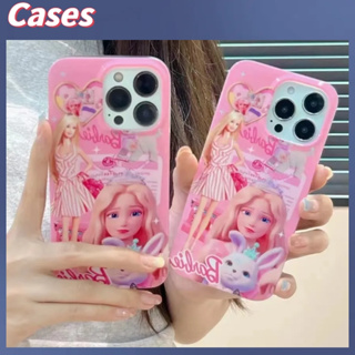 คูปองเคลม🎀เคสไอโ case for iphone 11 12 คนดังทางอินเทอร์เน็ตในสไตล์เจ้าหญิงบาร์บี้ เคส 14 13 12 11 pro max เปลือกนิ่ม