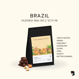 สินค้า เมล็ดกาแฟ คั่วกลาง - Brazil Fazenda Bau No.2 SC17/18 Pulped Natural