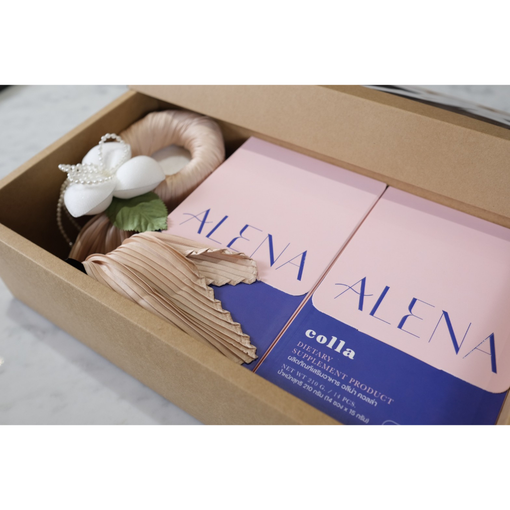 alena-giftset-คอลลาเจน-2-กล่อง-พร้อม-ผ้าพันคอ-1-ผืน-ของขวัญสำหรับคุณแม่