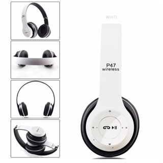 หูฟัง บลูทูธไร้สาย P47 Wireless Headphones คมชัด รับสายสนทนา หูฟังครอบหู เบสแน่นๆ คละสี