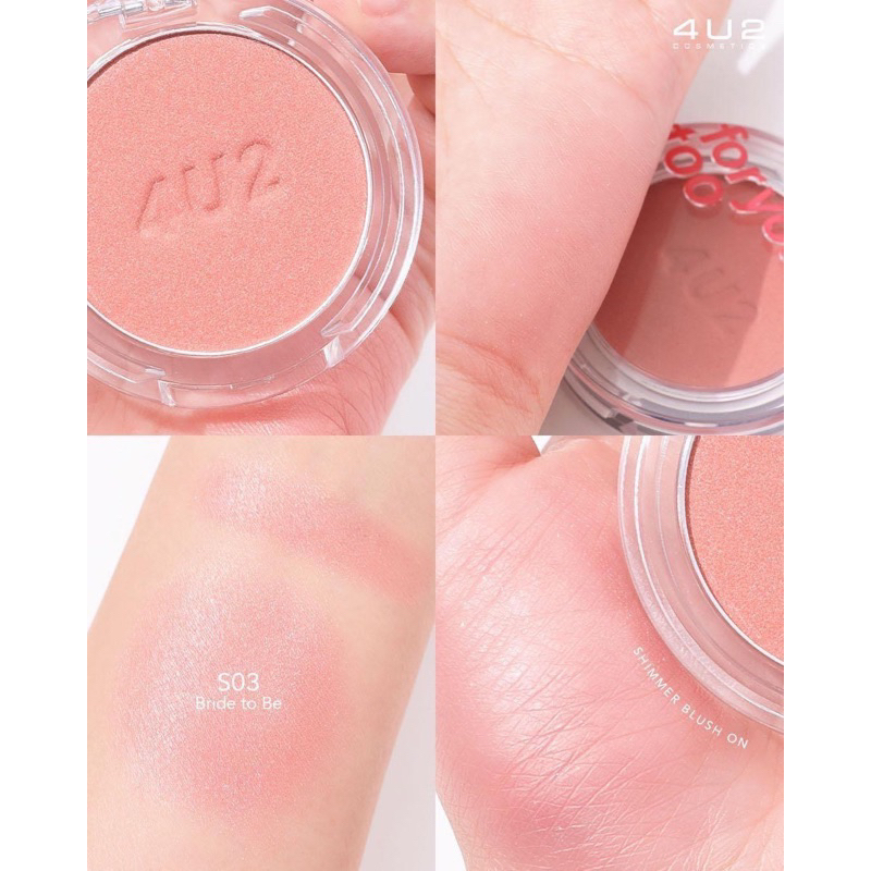 บลัชออน-4u2-for-you-too-blush-matte-บลัช-4u2-ปัดแก้มโมจิ-เนื้อ-matte-shimmer-moji-บลัชเชอร์