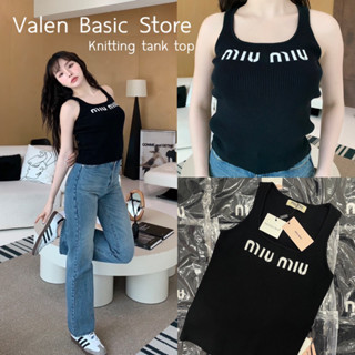 ✨valen basic store⚡️miu knitting top ครอปผ้าทอสีดำ งานสวย ตรงปก