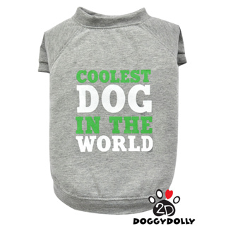Petcloths -Doggydolly  เสื้อผ้าแฟชั่น สัตว์เลี้ยง ชุดหมาแมว เสื้อยืด คอกลม  T-Shirt ขนาด1-9โล T777