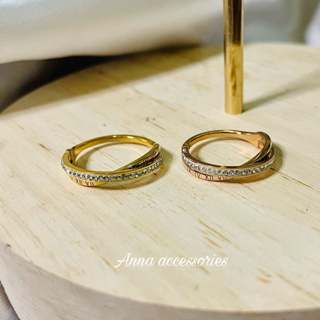 lovely ring stanless steel | พร้อมส่งจากไทย🚩 แหวนไขว้อักษรโรมันงานน่ารักมากสแตนเลส ไม่ลอกไม่ดำ งานสวยน่ารัก