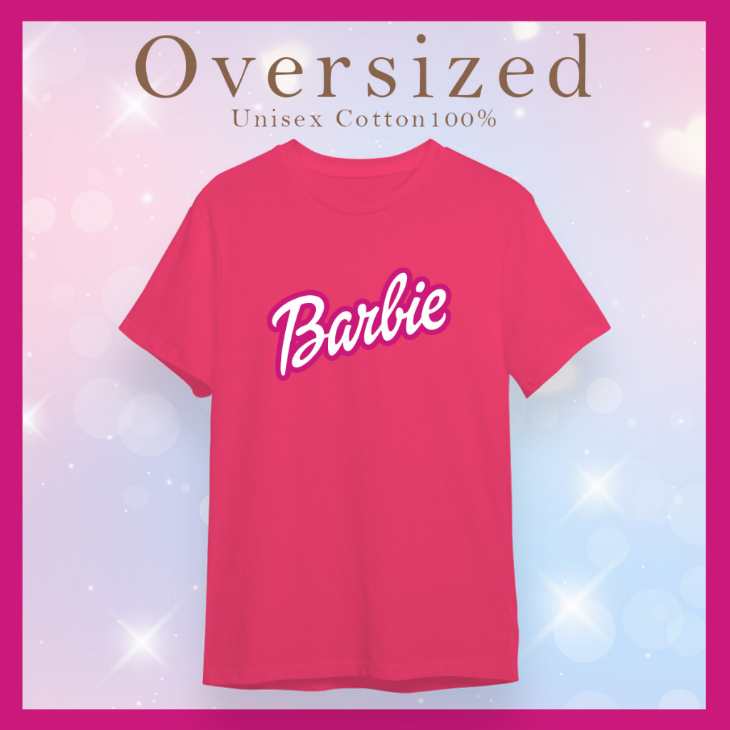 เสื้อยืด-oversized-barbie-collection-คอกลมแขนสั้น-cotton100-ลายบาร์บี้