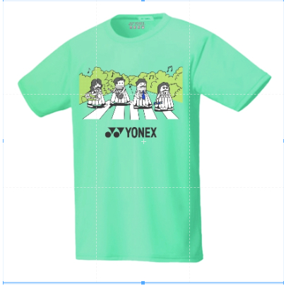 เสื้อyonexรูปลูกแบดข้ามถนน