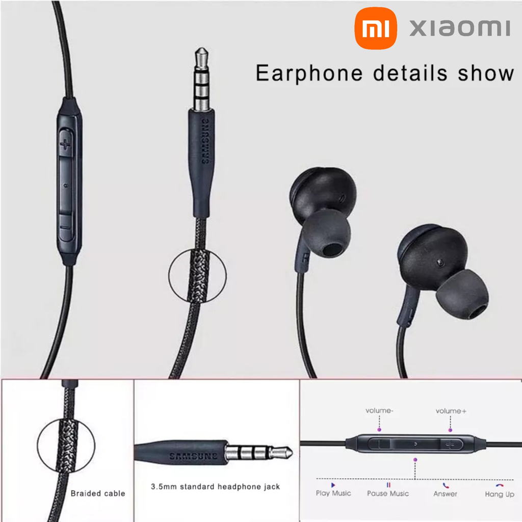 หูฟัง-สมอลทอล์ค-xiaomi-aux-in-ear-เสี่ยวมี่-อินเอียร์-เสียงดี-เบสหนัก-สายผ้าถัก-เล่น-หยุดเพลง-เพิ่ม-ลดระดับเสียง-mi-9t