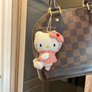Hello Kitty Keychain Old Sanrio 2004 พวงกุญแจคิตตี้ไหมพรม ตุ๊กตาคิตตี้